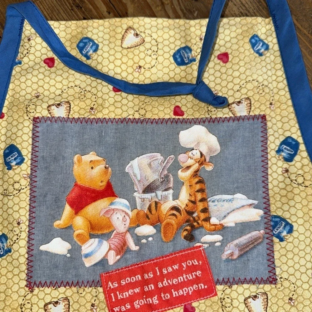Disney Winnie‎ the Pooh Apron Unisex One Size Yellow Honeycomb Tigger Piglet USA